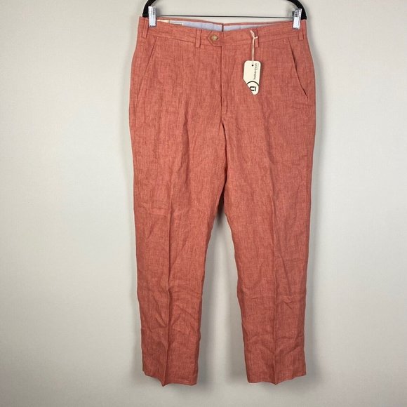 Hertling Other - Hertling Delave Linen Pants Sz 33 x 28 NWT Pink